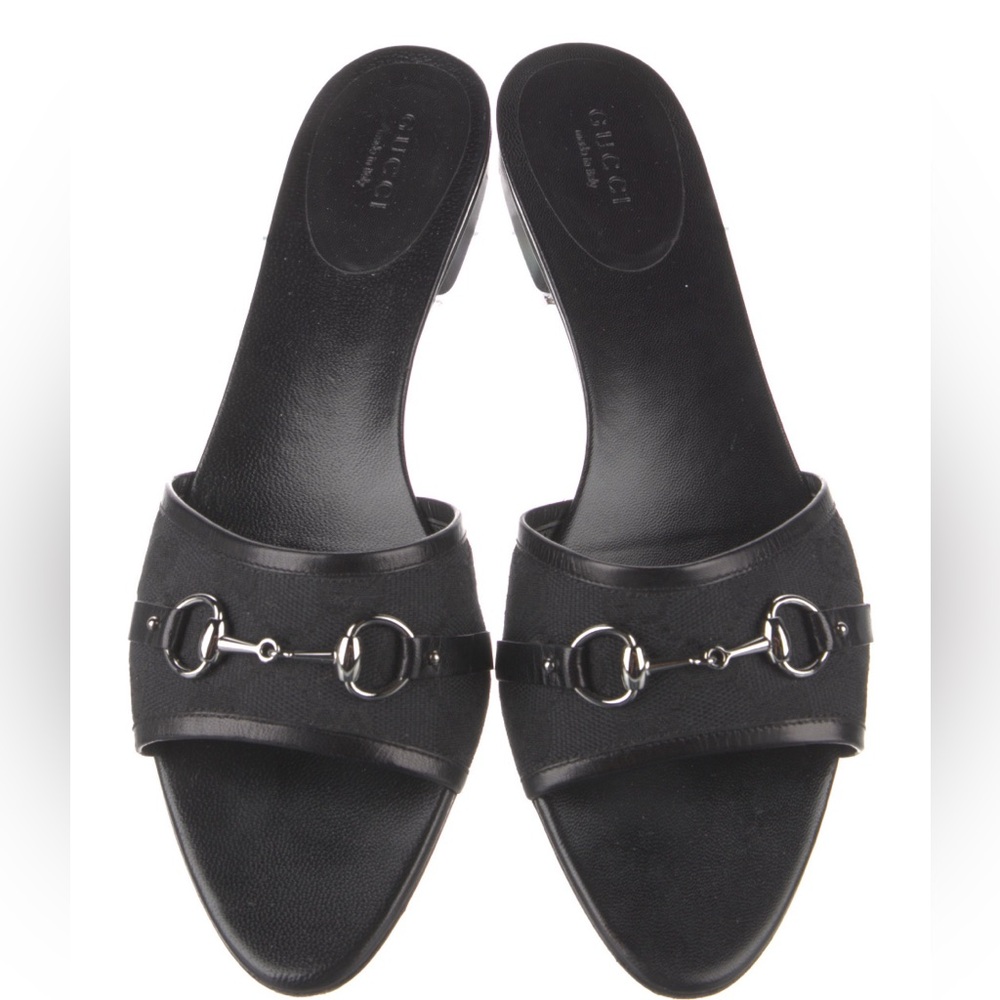 Gucci Leather Trim Flats with Horsebit